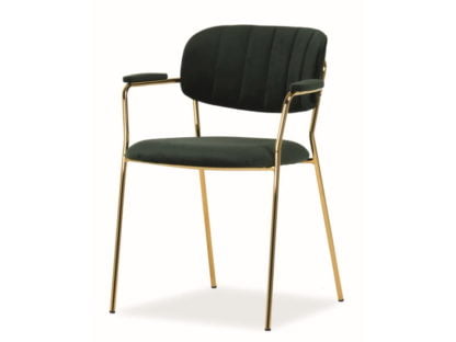 Krzesło Carlo II złoty/zielony