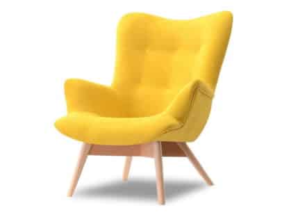 Fotel Scandi Żółty