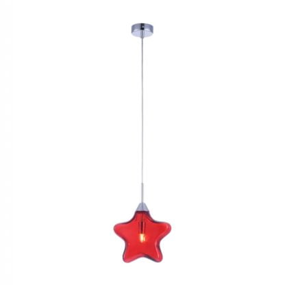 Gwiazda wisząca STAR MAYTONI metal szkło czerwony chrom MOD242-PL-01-R