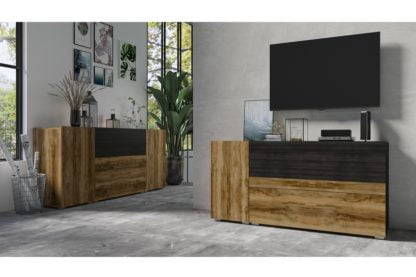 Helvetia Komplet mebli II Power I Satin orzech touchwood 24Z6JE - Darmowa Dostawa