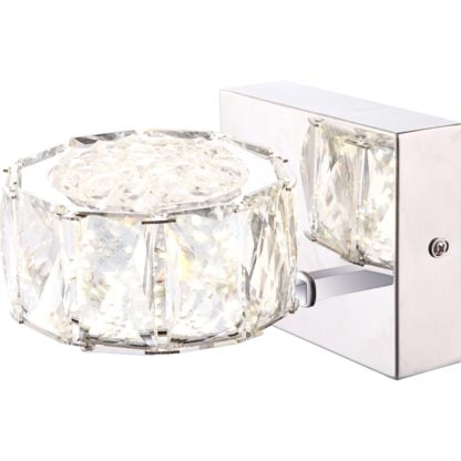 Kinkiet LED AMUR I Globo styl glamour kryształ chrom kryształ k5 chrom srebrny przeźroczysty 49350-1W