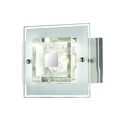 Kinkiet LED Bruna Italux styl nowoczesny metal szkło chrom W29532-1A