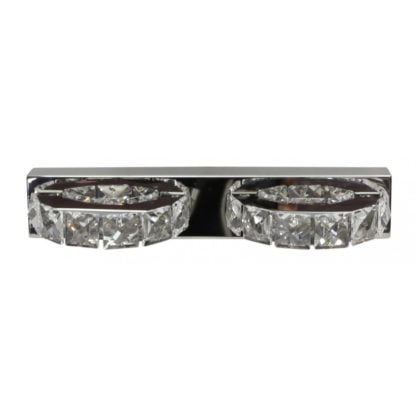 Kinkiet SHIPI CANDELLUX 2X3W LED kryształki stal nierdzewna22-45300