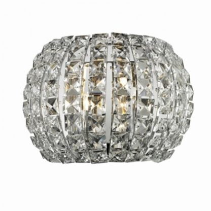 Kinkiet Sophia Azzardo styl glamour kryształ metal kryształ chrom przeźroczysty 5024-2W crystal/metal chrome