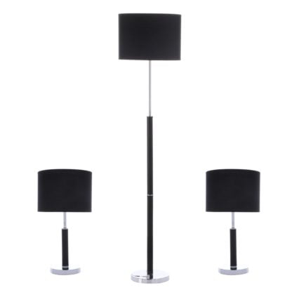 Komplet 3 lamp Barnett Italux styl nowoczesny metal tkanina