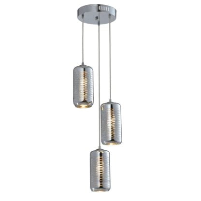 LAMPA WISZĄCA SINA DECOLIGHT styl industrialny stal szkło chrom MD12108-3CHR