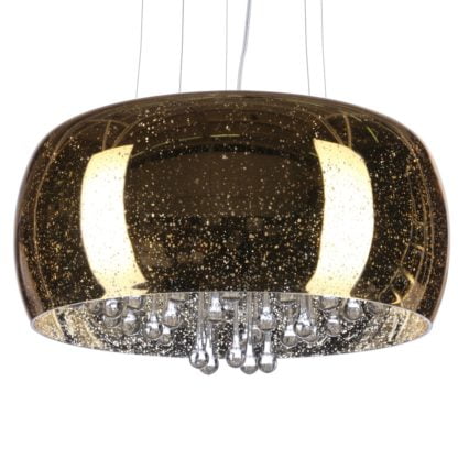 Lampa Przysufitowa Astral Plafon Azzardo styl glamour kryształ szkło kryształ metal złoty 42607-5 gold glass/crystal/metal