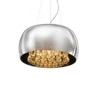 Lampa Przysufitowa Burn Azzardo styl glamour kryształ metal szkło