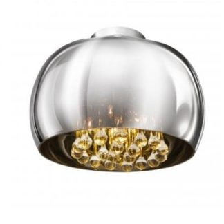 Lampa Przysufitowa Burn Azzardo styl glamour kryształ metal szkło