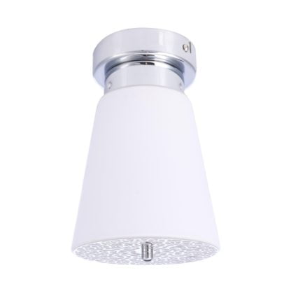 Lampa Przysufitowa Deco 1 Top Plafon Azzardo styl nowoczesny metal szkło biały chrom 1924-1X white metal chrome glass