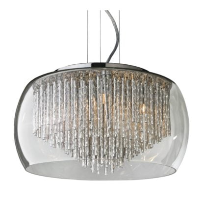 Lampa Przysufitowa Rego Aluminium Plafon Azzardo styl glamour kryształ nowoczesny metal aluminium szkło