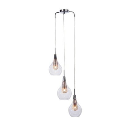 Lampa Wisząca Azzardo Elektra 3 Nowoczesna Chrom Aluminium MD15002028-3A