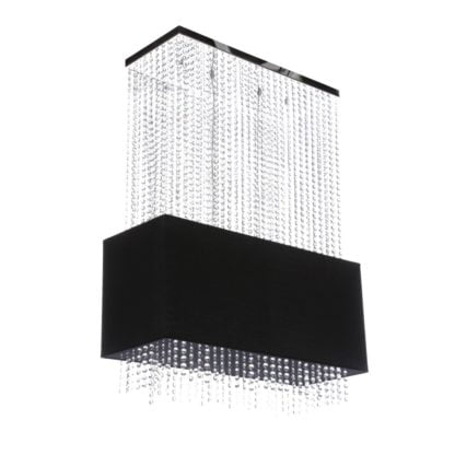 Lampa Wisząca Glamour Azzardo styl glamour kryształ metal kryształ tkanina