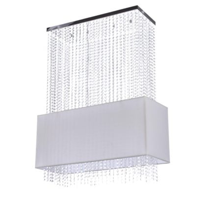 Lampa Wisząca Glamour Azzardo styl glamour kryształ metal kryształ tkanina