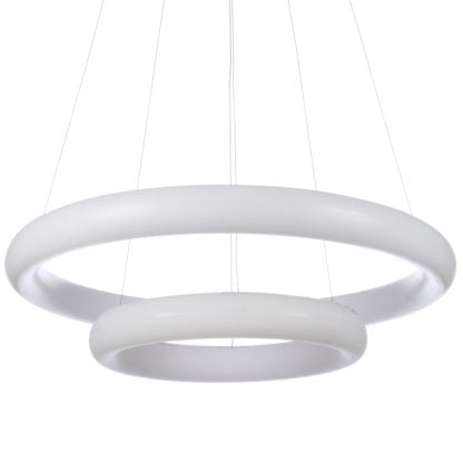 Lampa Wisząca Led Angel 2 Pendant Azzardo styl nowoczesny akryl biały 2719/740+460 white