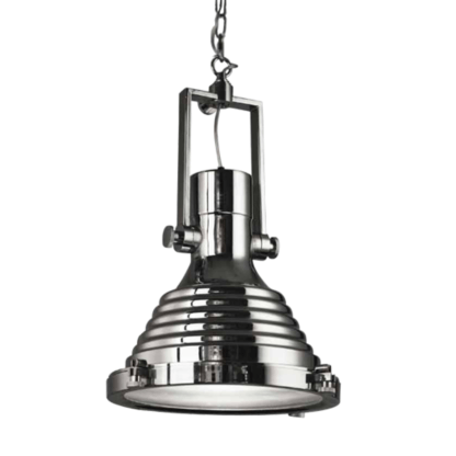 Lampa Wisząca Marina 1 Azzardo styl industrialny metal szkło chrom LP9013-M