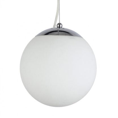 Lampa Wisząca White Ball 40 Azzardo styl nowoczesny szkło metal