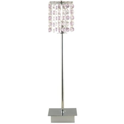 Lampa biurkowa CLASSIC CANDELLUX 1X40W G9 metal chrom fioletowy 41-59584