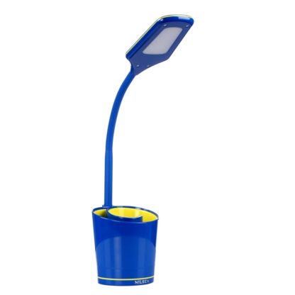 Lampa biurkowa LED Elsa Nilsen styl nowoczesny tworzywo sztuczne niebieski żółty PX022