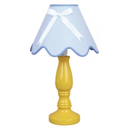 Lampa biurkowa LOLA CANDELLUX 1X40W E14 ceramika pcv żółty niebieski 41-63489