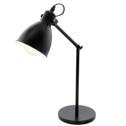 Lampa biurkowa PRIDDY 1 Eglo styl retro vintage stal nierdzewna czarny biały 49469