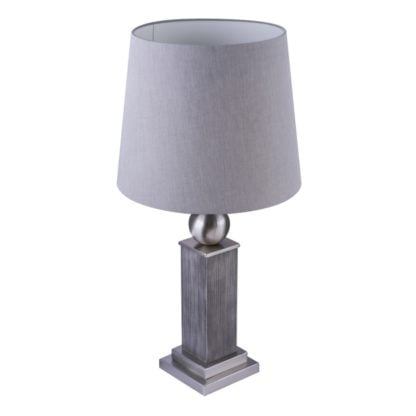 Lampa nocna ROLLO GLOBO styl klasyczny drewno tkanina 24138T1