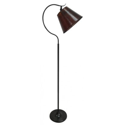 Lampa podłogowa NEBRASCA CANDELLUX 1X60W E27 metal pcv czarny brązowy 51-41913