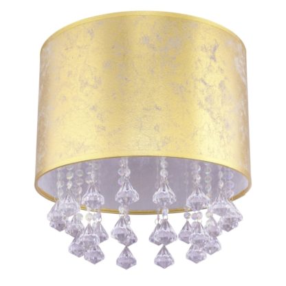 Lampa przysufitowa AMY GLOBO styl glamour / kryształ metal tkanina 15187D3S