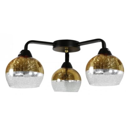 Lampa przysufitowa CROMINA GOLD CANDELLUX 3X60W E27 czarny 98-57273