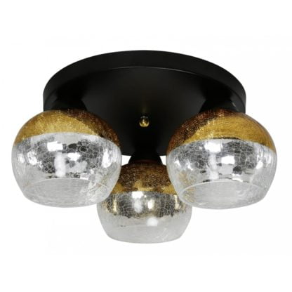 Lampa przysufitowa CROMINA GOLD CANDELLUX 3X60W E27 czarny 98-57280