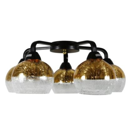 Lampa przysufitowa CROMINA GOLD CANDELLUX 5X60W E27 czarny 98-57297