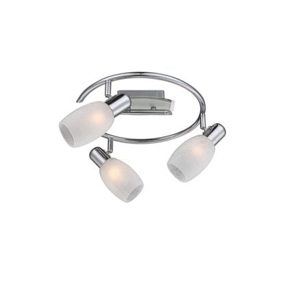 Lampa przysufitowa CYCLONE III Globo styl nowoczesny chrom chrom srebrny biały 54917-3
