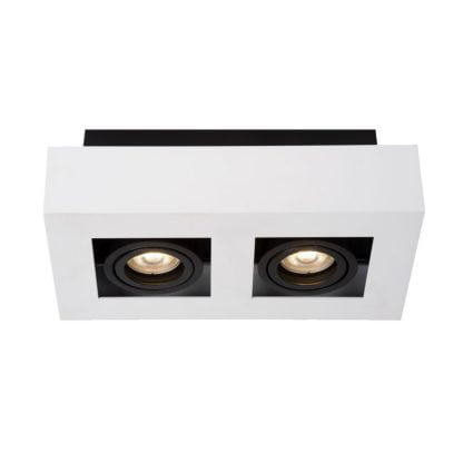 Lampa przysufitowa Casemiro ITALUX styl nowoczesny aluminium stal biały czarny IT8001S2-WH/BK