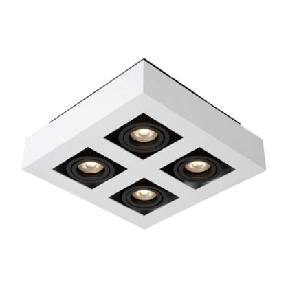 Lampa przysufitowa Casemiro ITALUX styl nowoczesny aluminium stal biały czarny IT8001S4-WH/BK