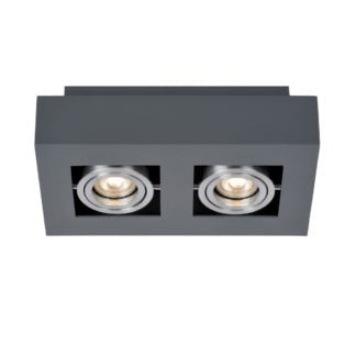 Lampa przysufitowa Casemiro ITALUX styl nowoczesny aluminium stal czarny srebrny IT8002S2-BK/AL