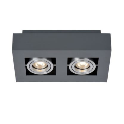 Lampa przysufitowa Casemiro ITALUX styl nowoczesny aluminium stal czarny srebrny IT8002S2-BK/AL
