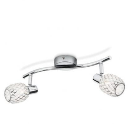 Lampa przysufitowa Deltoid Philips styl glamour kryształ nowoczesny metal chrom srebrny 5027211E7