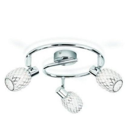 Lampa przysufitowa Deltoid Philips styl glamour kryształ nowoczesny metal chrom srebrny 5027311E7