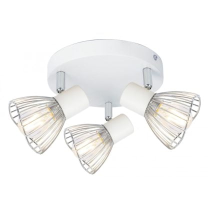 Lampa przysufitowa FLY CANDELLUX 3X40W E14 biały chrom 98-61980