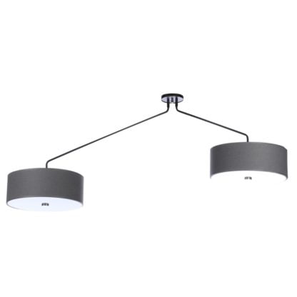 Lampa przysufitowa HAWK GRAY II Nowodvorski styl nowoczesny stal lakierowana tkanina szkło szary biały czarny 6541