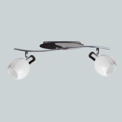 Lampa przysufitowa IDA Vitalux styl nowoczesny metal szkło chrom czarny