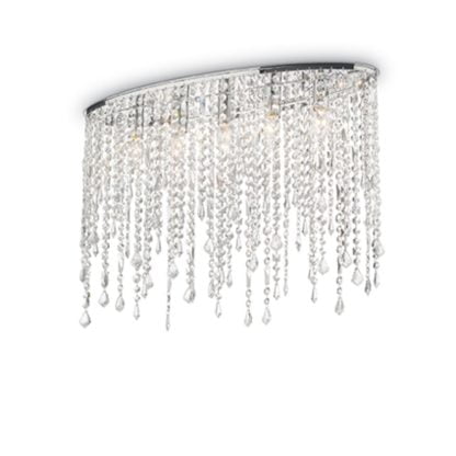 Lampa przysufitowa IDEALLUX RAIN CLEAR styl glamour metal