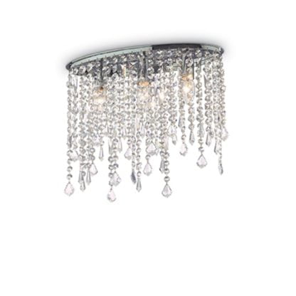 Lampa przysufitowa IDEALLUX RAIN CLEAR styl glamour metal