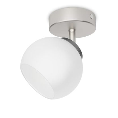 Lampa przysufitowa LED Balla Philips styl nowoczesny szkło metal nikiel mosiężny nikiel 533201716