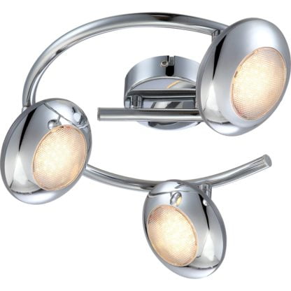 Lampa przysufitowa LED GILLES III Globo styl nowoczesny chrom akryl chrom srebrny srebrny 56217-3