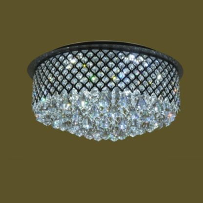 Lampa przysufitowa LED IBIZA Vitalux styl glamour kryształ kryształ