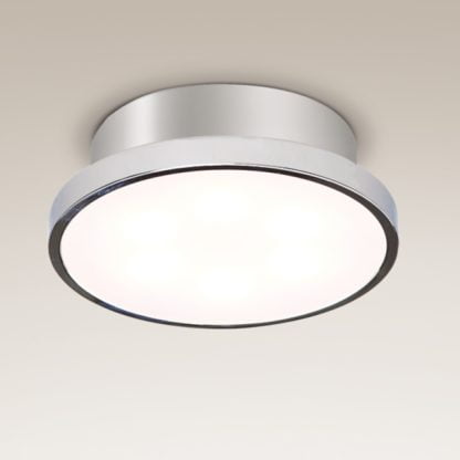 Lampa przysufitowa LED LOA Maxlight styl nowoczesny metal szkło biały chrom C0013