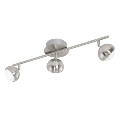 Lampa przysufitowa LED LOMBES 1 Eglo styl nowoczesny stal nierdzewna aluminium nikiel przeźroczysty 94304