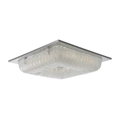 Lampa przysufitowa LED Mercer Italux styl nowoczesny szkło metal srebrny chrom MX15118-1B-40W