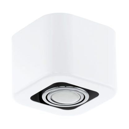 Lampa przysufitowa LED TORENO 1 Eglo styl nowoczesny stal nierdzewna biały chrom 93011